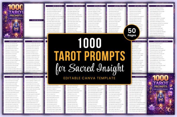 1000 Tarot Prompts for Sacred Insight: A Tool for Deep Reflection and Spiritual Growth