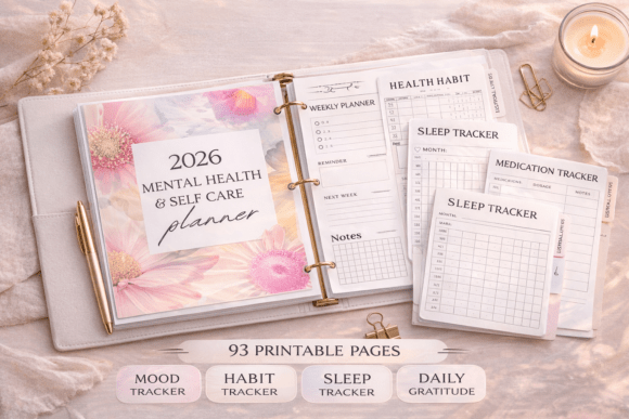 2026 Mental Health Planner Printable PDF