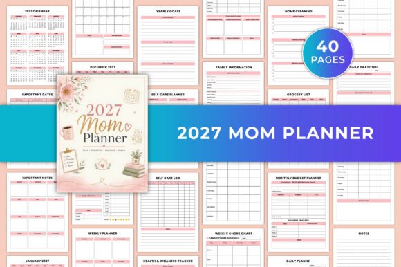 2027 Mom Planner KDP Graphic