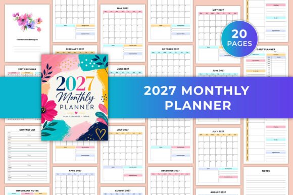 2027 Monthly Planner KDP