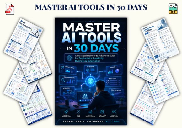 MASTER AI TOOLS in 30 Days: A Practical Guide to Boosting Productivity and Creativity