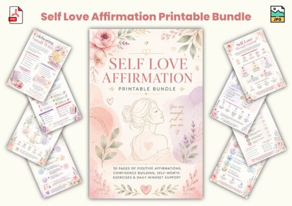 Self Love Affirmation Printable Bundle